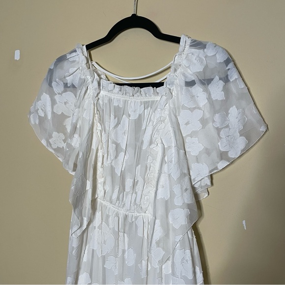 Ulla Johnson Mildred Floral Fil Coupe Ruffles Silk Blend Midi Dress - Picture 4 of 16